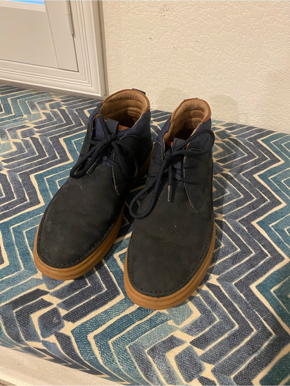 Stacy Adams Mens Delsom Chukka Navy size 8